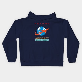 Future aircraft engineer, aerospace engineering career Kids Hoodie